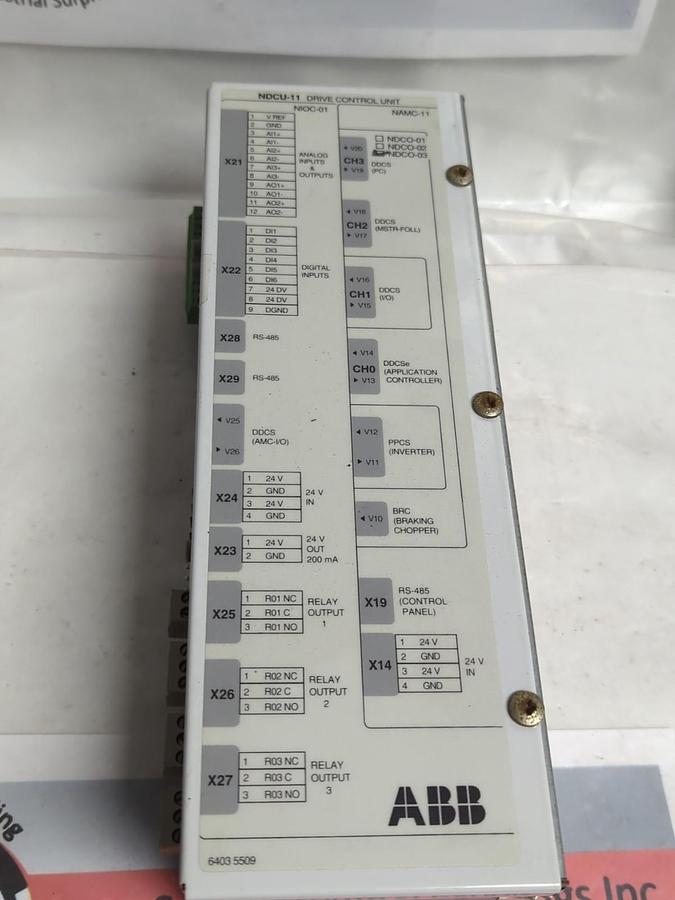 Used ABB,NDCU-11,NAMC-11 DRIVE CONTROLLER UNIT PRE-OWNED