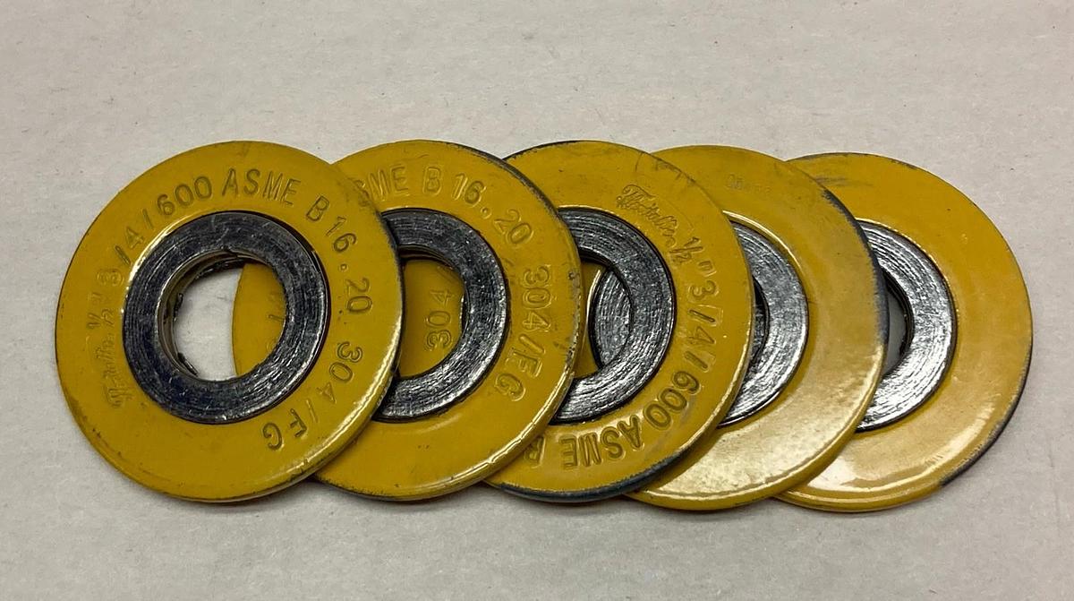 Used Flexitallic,3" 300/600 ASME B16.20 304/FG,Spiral-Wound Gas LOT OF 5