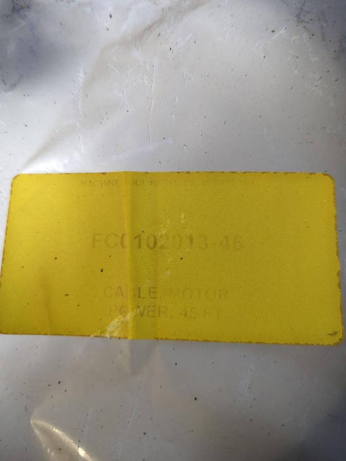 MACHINE TOOL SERVICES,FC0102013-45, POWER MOTOR CABLE 45FT NOS
