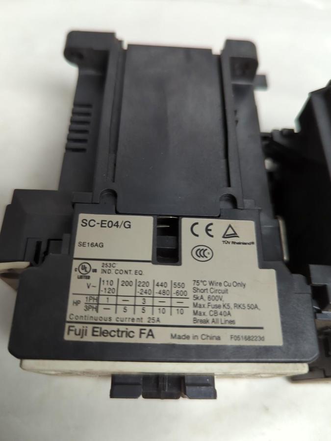 Used FUJI,SC-E04/G,MAGNETIC CONTACTOR WITH TK-E0Z OVERLOAD RELAY PRE-OWNED
