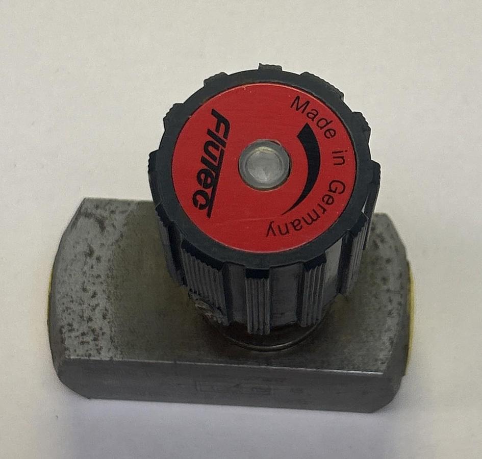 Used FLUTEC,DRV-12-01.1/5,FLOW CONTROL VALVE 5000 PSI