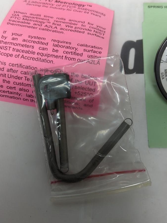 PTC INSTRUMENTS,483F,SPRING HELD PIPE-SURFACE THERMOMETER NOS