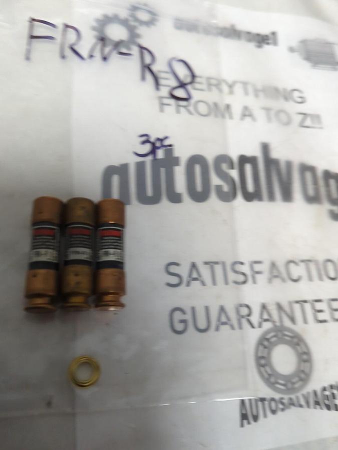 COOPER BUSSMANN,FRN-R-8,FUSETRON 8 AMP FUSE LOT OF 3 NOS