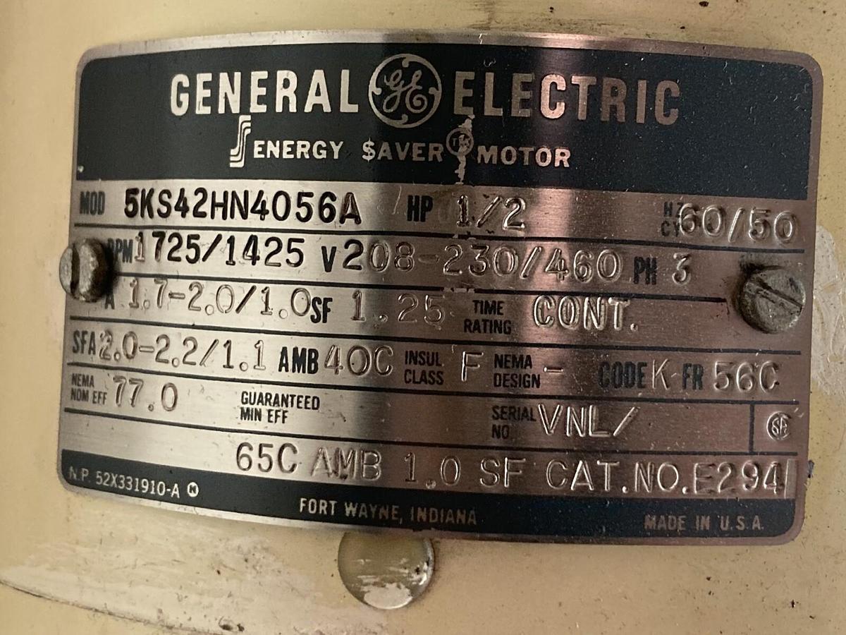 Used Grove Gear,BM218-2,Gear Reducer Ratio 30:1 56C Frame w/Motor 1725/1425rpm 3P