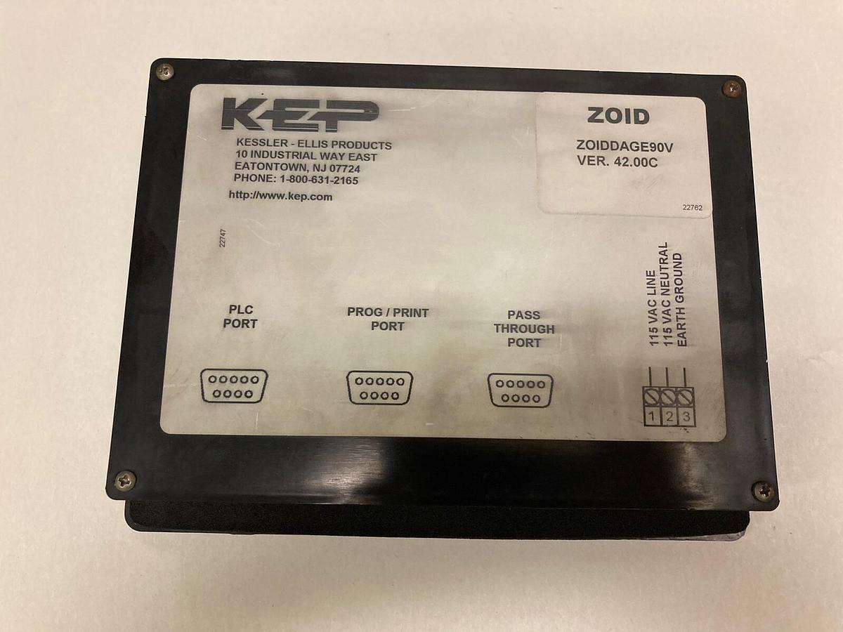Used Kep Kessler,ZOIDDAGE90V,Operator Interface Ver-42.00C