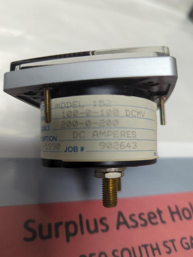 GE,MODEL 152,PANEL METER 200-0-200 D-C AMPERES MISSING BOX NOS