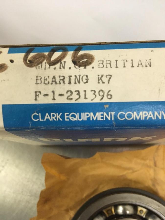 Clark Equipment Co.,K7 F-1-231396 6307NR,Deep Grove with Snap Ring