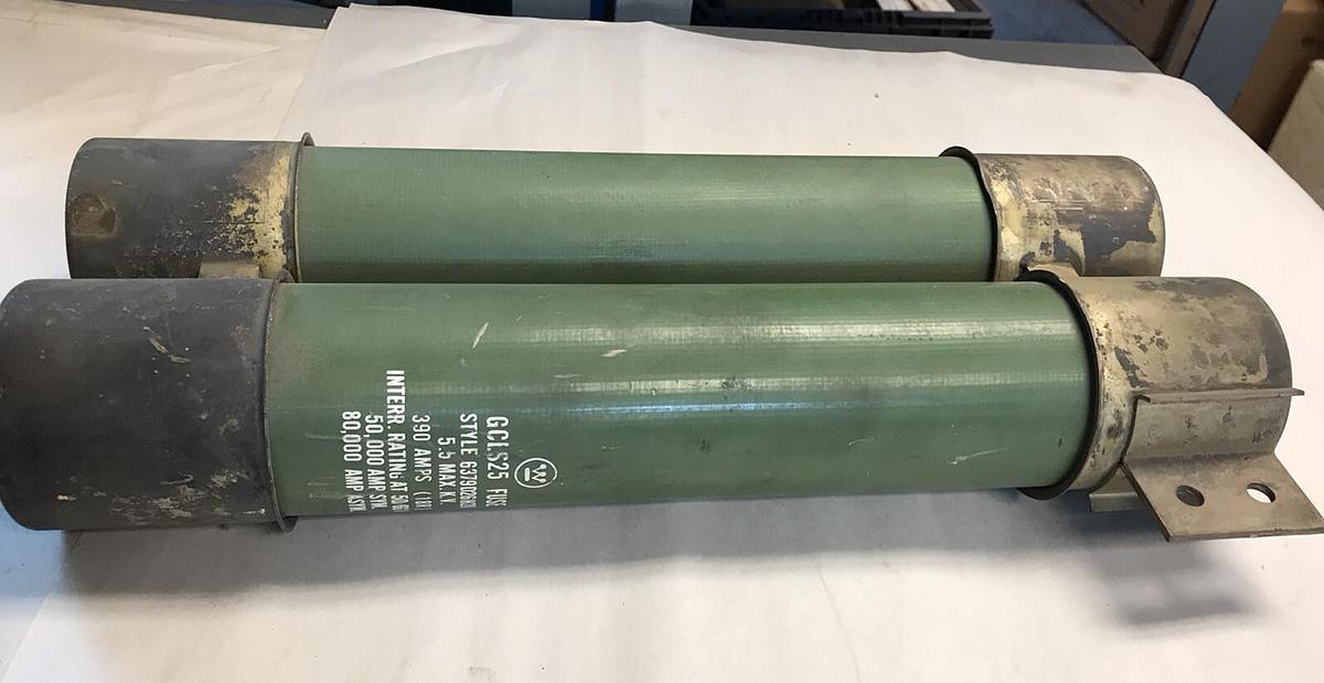 Westinghouse,GCLS25,Double Barrel Fuse 5.5KV 390Amps Style 6379D26H20