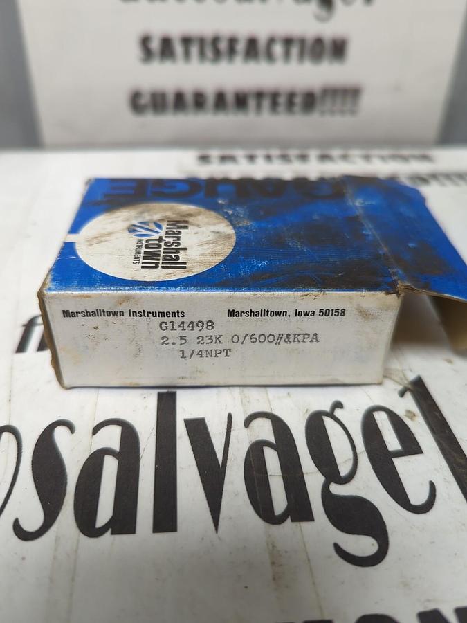 MARSHALL TOWN,G14498,PRESSURE GAUGE 1/4 INCH NPT NOS