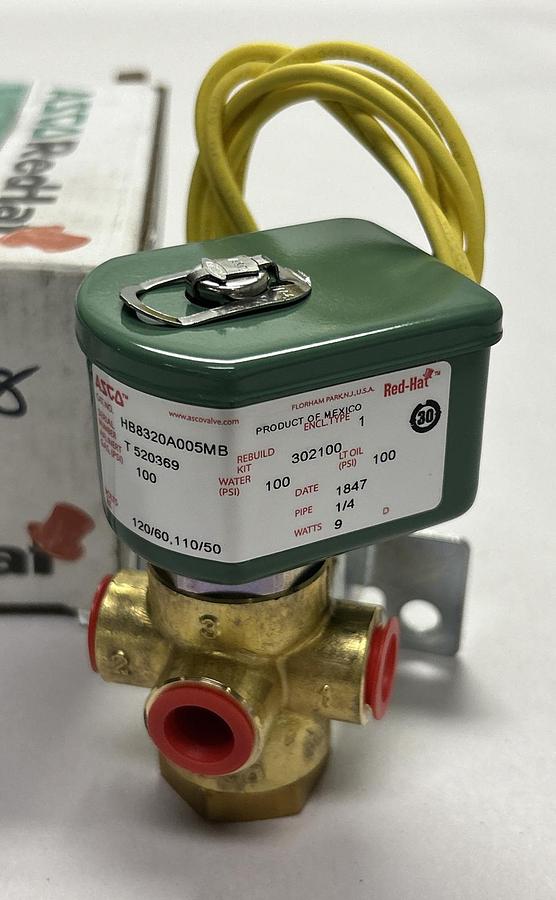 Used ASCO,HB8320A005MB,SOLENOID VALVE 120V NEW