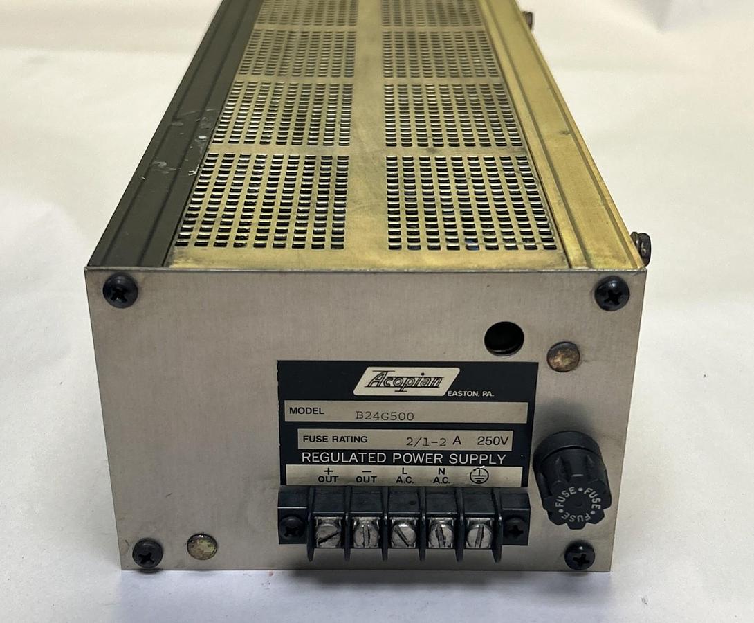 Used ACOPIAN,B24G500,REGULATED POWER SUPPLY