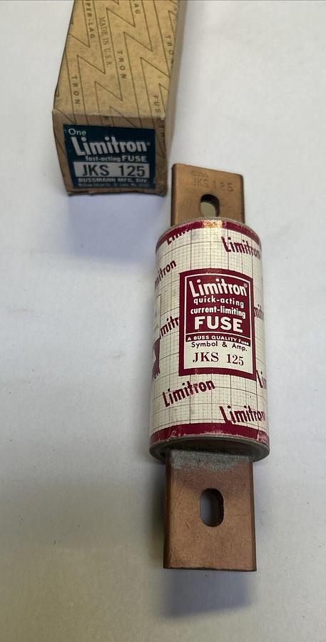 Used BUSSMANN,JKS125,LIMITRON FUSE 125A 600V NEW