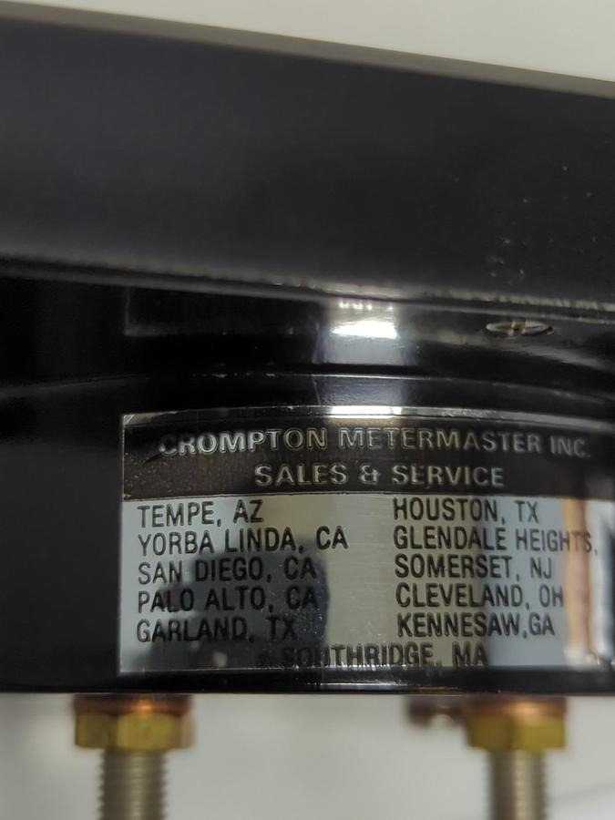 Used CROMPTON,7430619,PANEL METER 0-800 D-C AMPERES PRE-OWNED