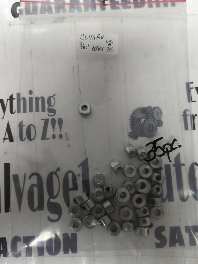 CLIMAX,3/16 INCH,BORE STEEL SET SCREW SHAFT COLLARS LOT OF 35 NOS