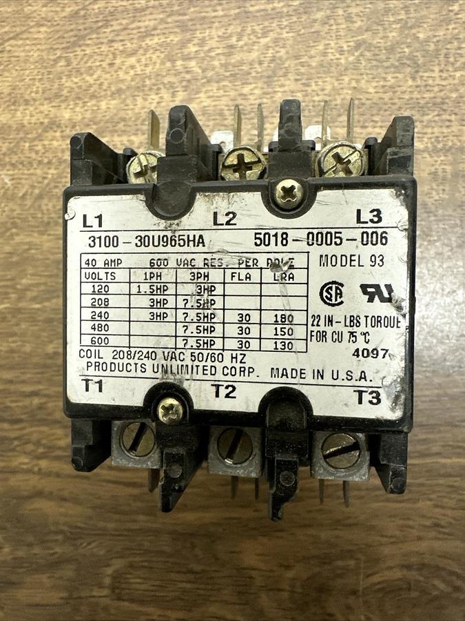 Used Products Unlimited,3100-30U965HA,Contactor