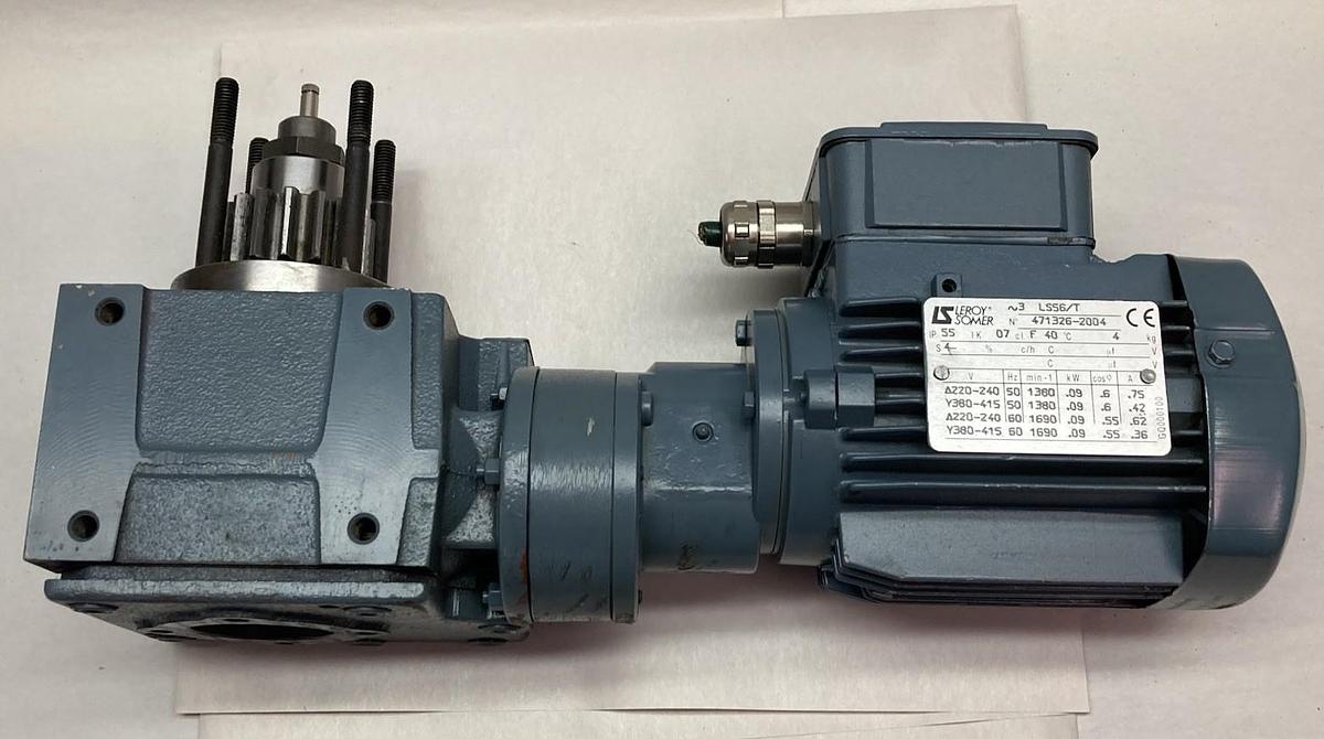 Used Leroy Somer,LS56/T,Motor w/ Gear Reducer 2R945151