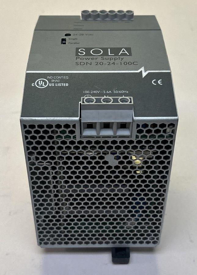 Used EMERSON SOLA,SDN20-24-100C,POWER SUPPLY