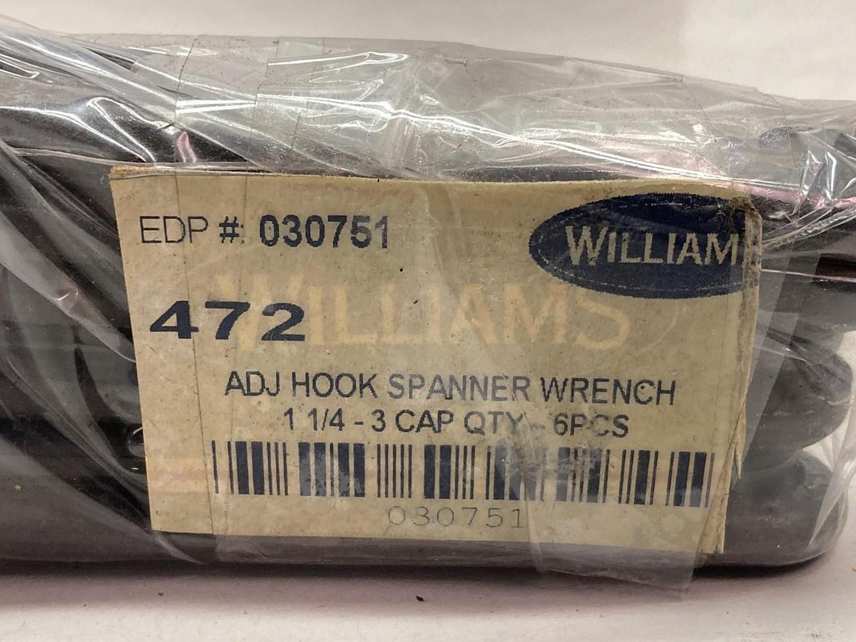 Williams,472,Adjustable Hook Spanner Wrench LOT OF 6