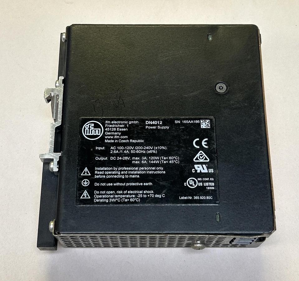 Used IFM EFECTOR,DN4012,POWER SUPPLY 24VDC 5A