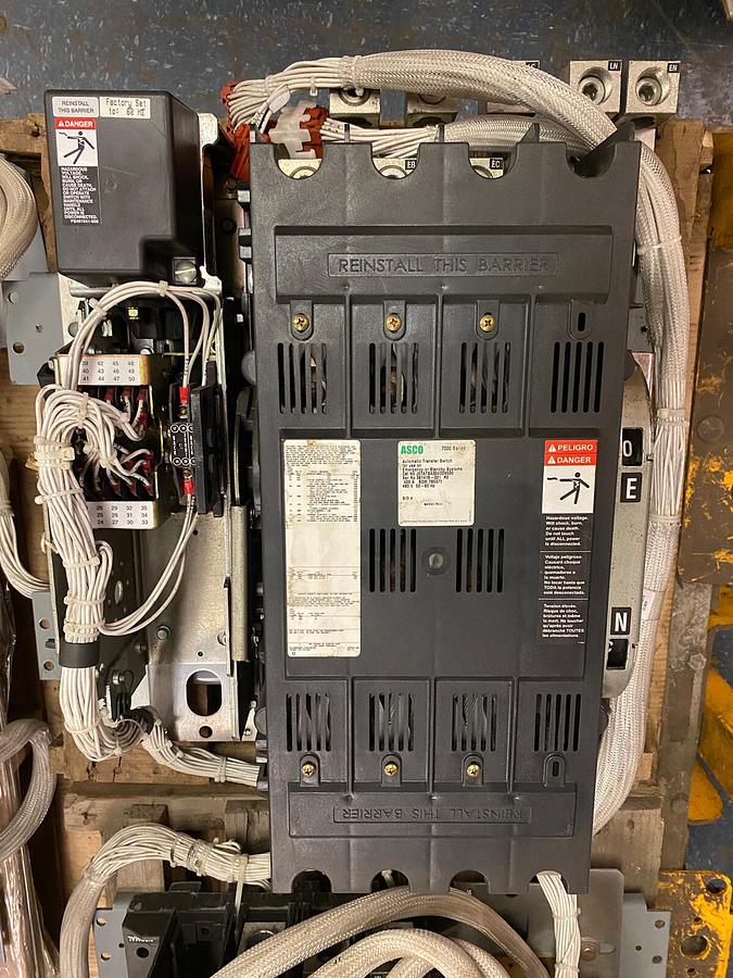 Used ASCO,J07ATSA30400N500,7000 SERIES AUTOMATIC TRANSFER SWITCH 400A 480V