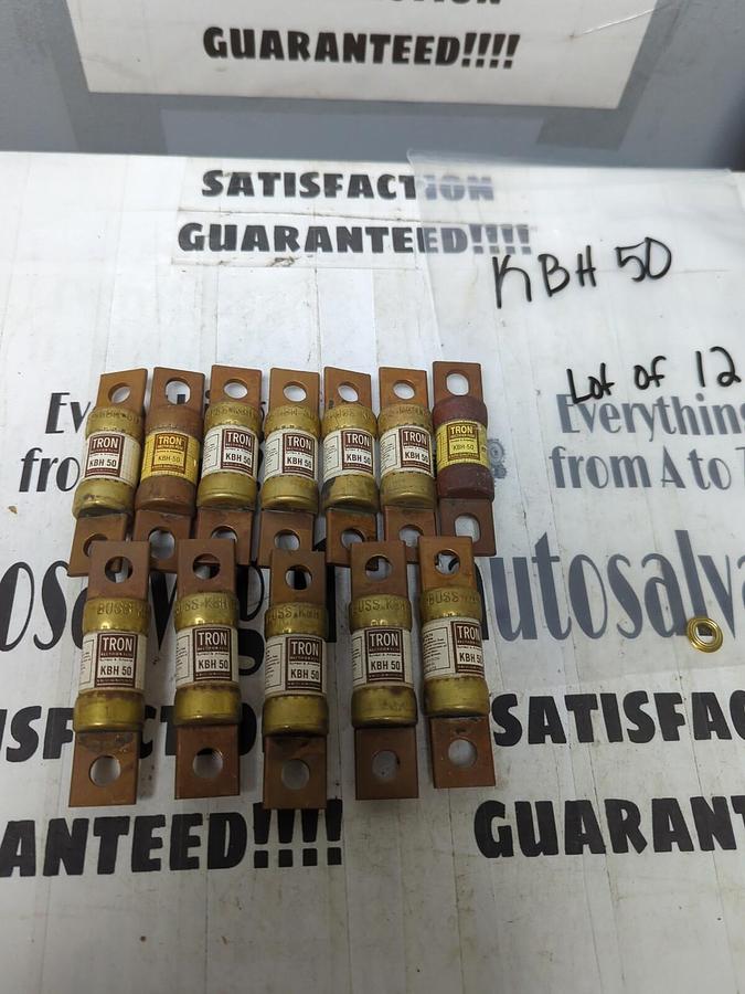 COOPER BUSSMANN,KBH 50,RECTIFIER FUSES LOT OF 12 NOS