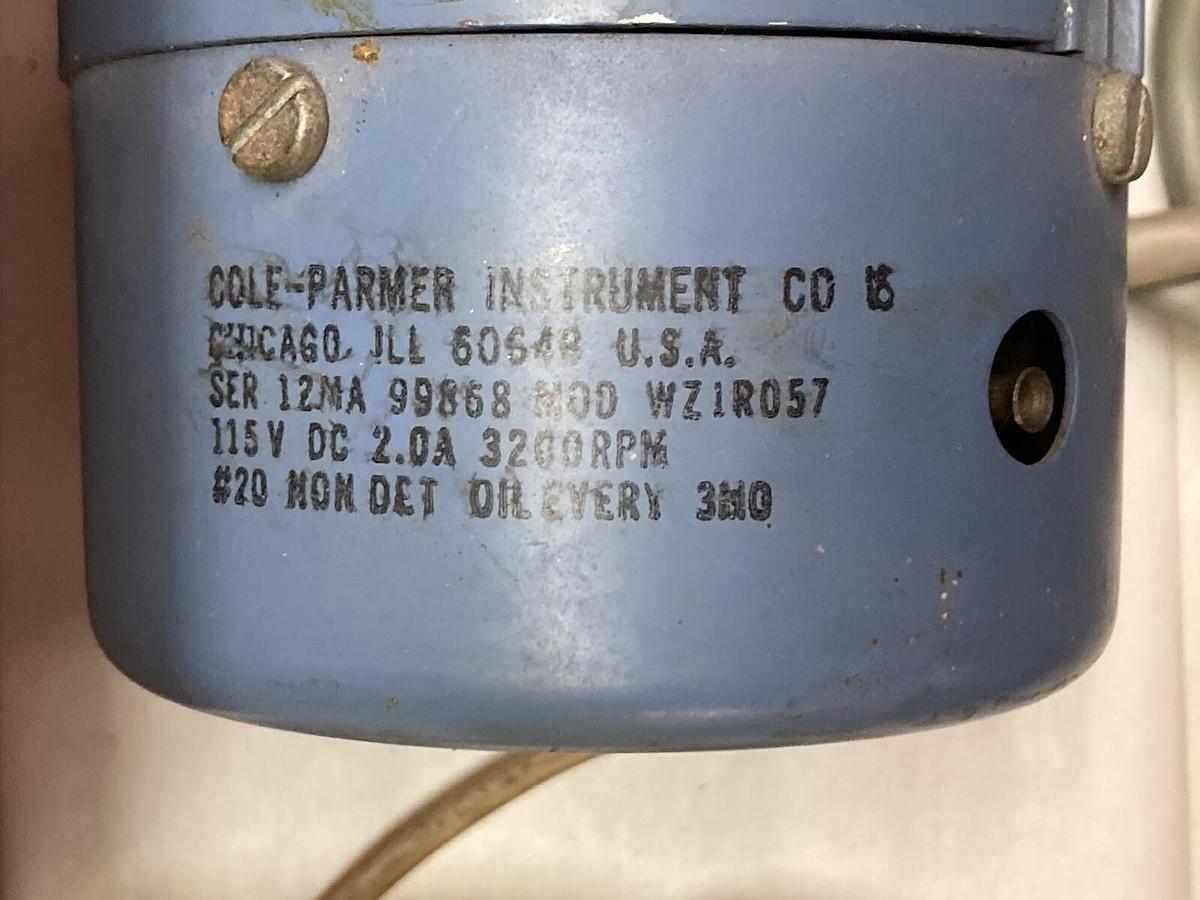 Used Cole Parmer,Model WZ1R057,Masterflex Pump w/ Solid State Motor Controller