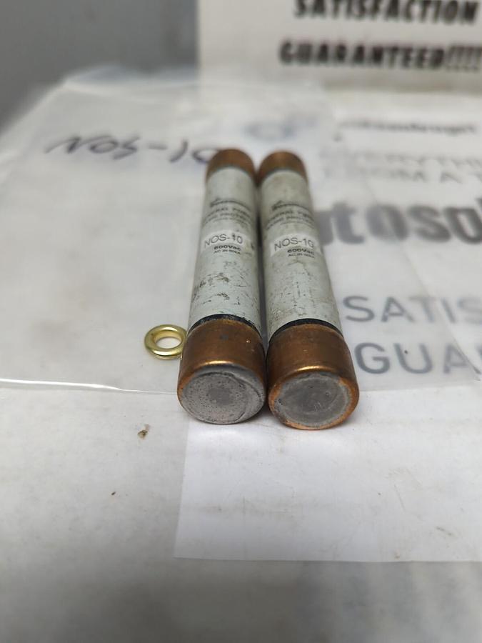 COOPER BUSSMANN,NOS-10,GENERAL PURPOSE 10 AMP FUSES LOT OF 2 NOS