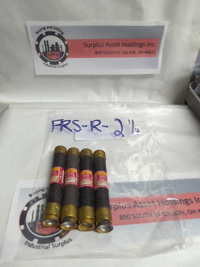 Used COOPER BUSSMANN,FRS-R-2-1/4,FUSETRON 2-1/4 AMP FUSE LOT OF 4 PRE-OWNED