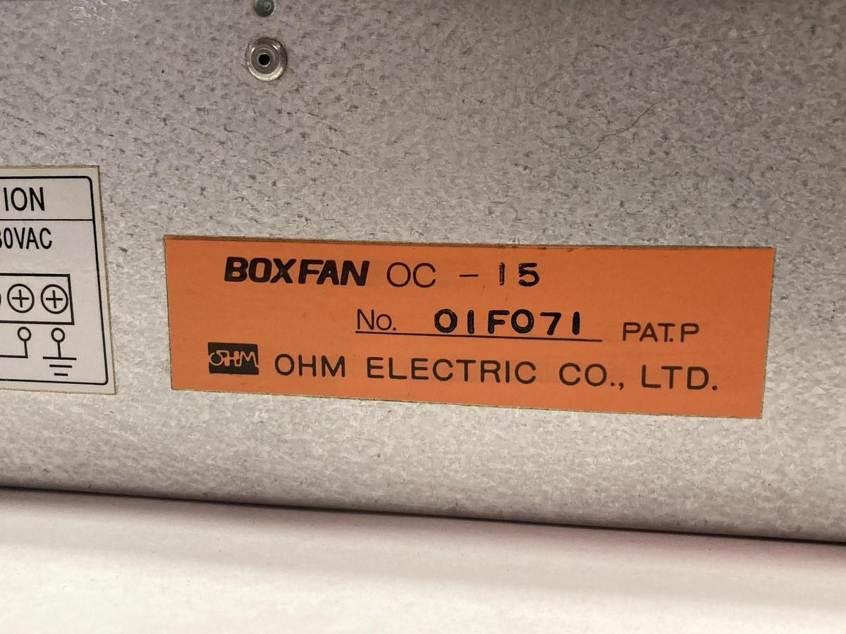 Used OHM Electric,OC-15,BOXFAN 100-120V 200-230Vac