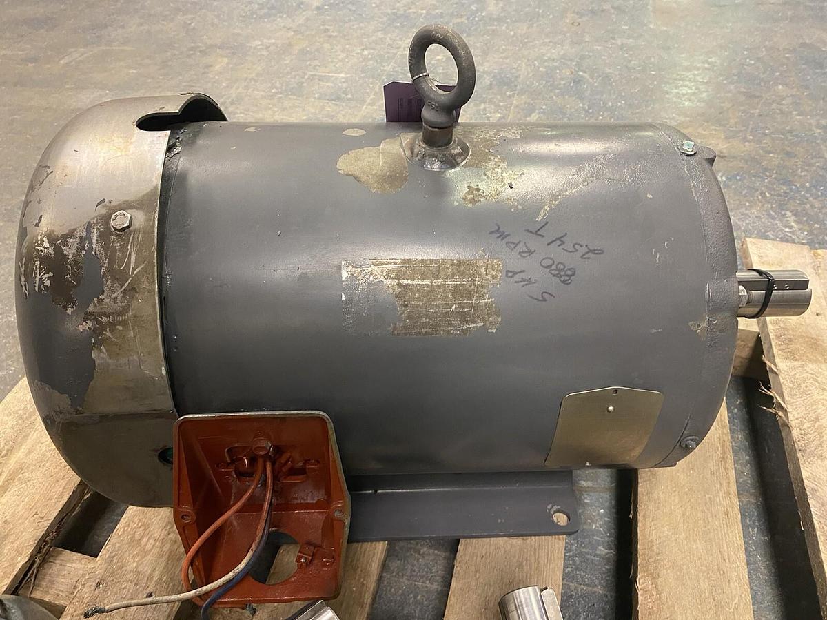 Used BALDOR,254T,5HP AC MOTOR 880RPM 254T REFURBISHED