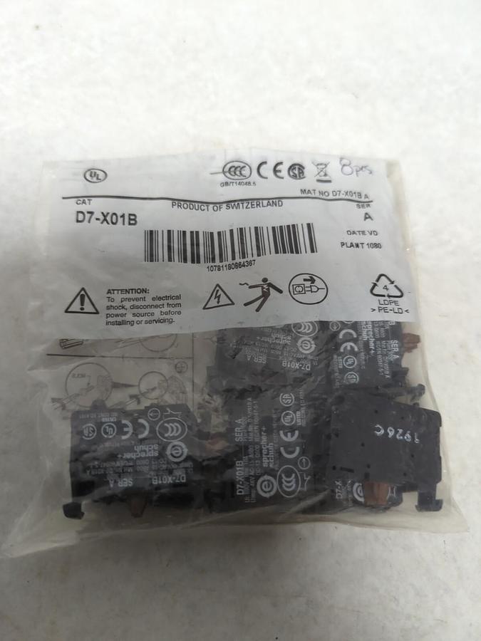 SPRECHER+SCHUH,D7-X01B,SERIES A CONTACT CARTRIDGE PACK OF 8 NOS