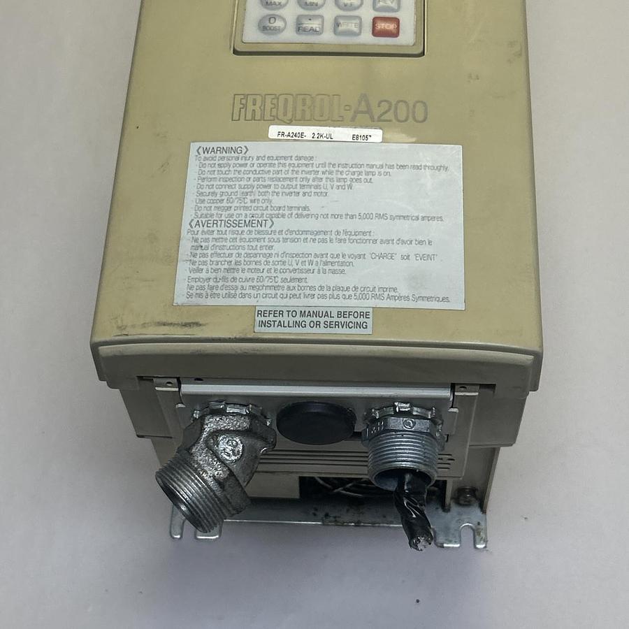 Used MITSUBISHI,FR-A240E-2.2K-UL,AC DRIVE