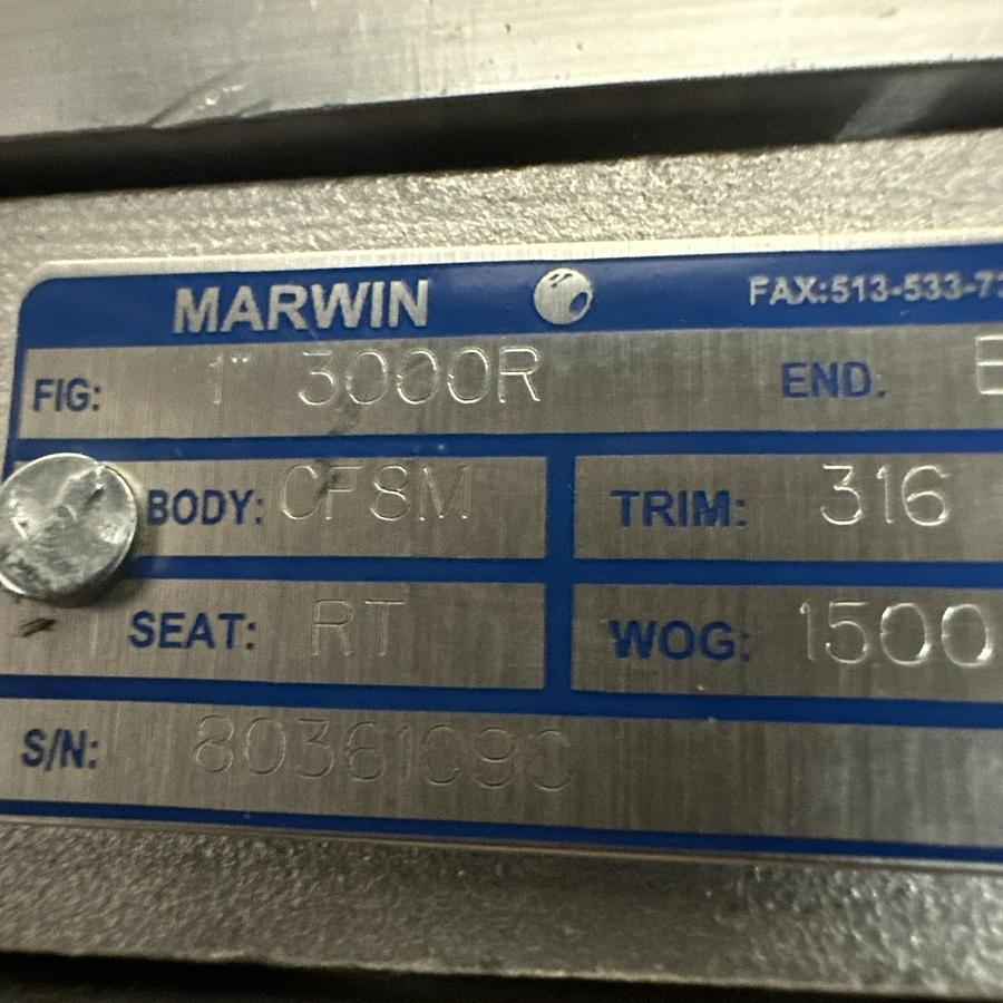 Marwin,CF8M,1" 1500WOG Stainless Steel Ball Valve
