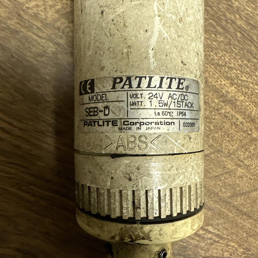 Used Patlite,SEB-D,Stack Light Tower 24VAC/DC 1.5W Red Amber Green