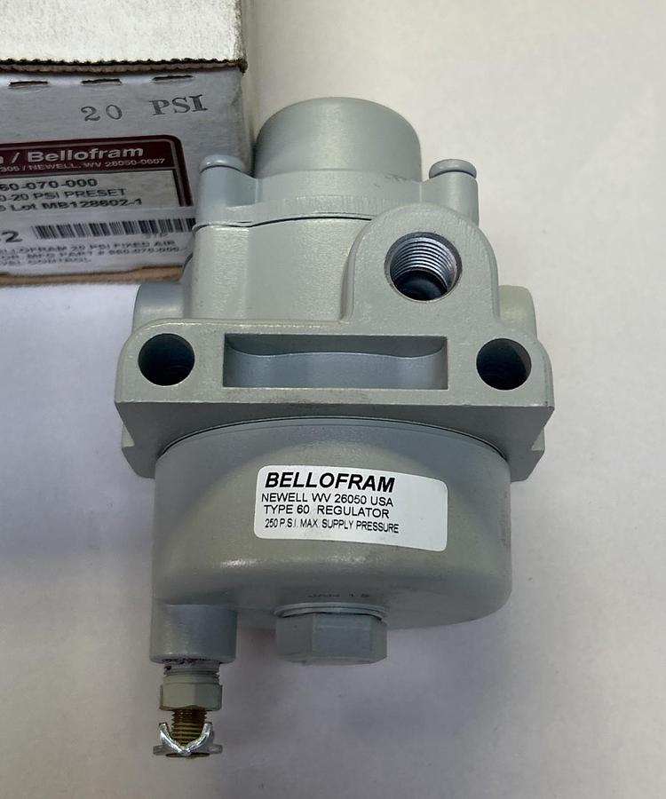 MARSH BELLOFRAM,960-070-000,AIR PRESSURE REGULATOR 0-20 PSI NOS