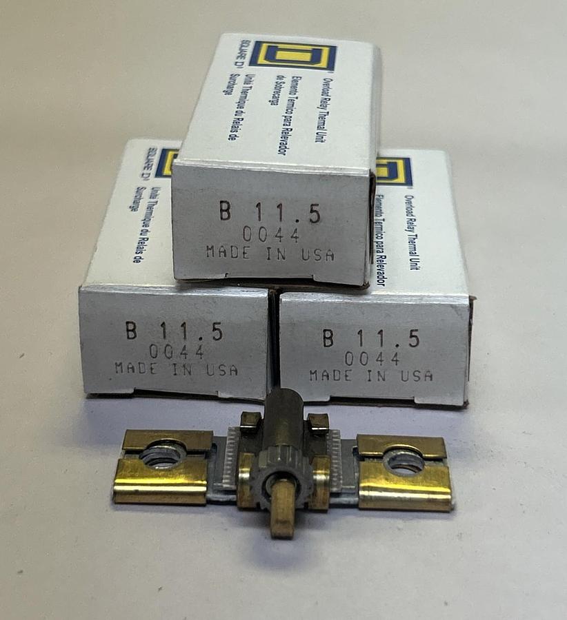 SQUARE D,B11.5,THERMAL OVERLOAD HEATER ELEMENT LOT OF 3 NOS