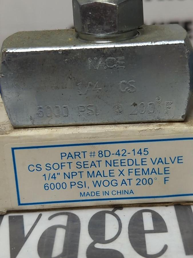 AOP,8D-42-145,NEEDLE VALVE 1/4 INCH NPT MALE X FEMALE 6000 PSI  NOS