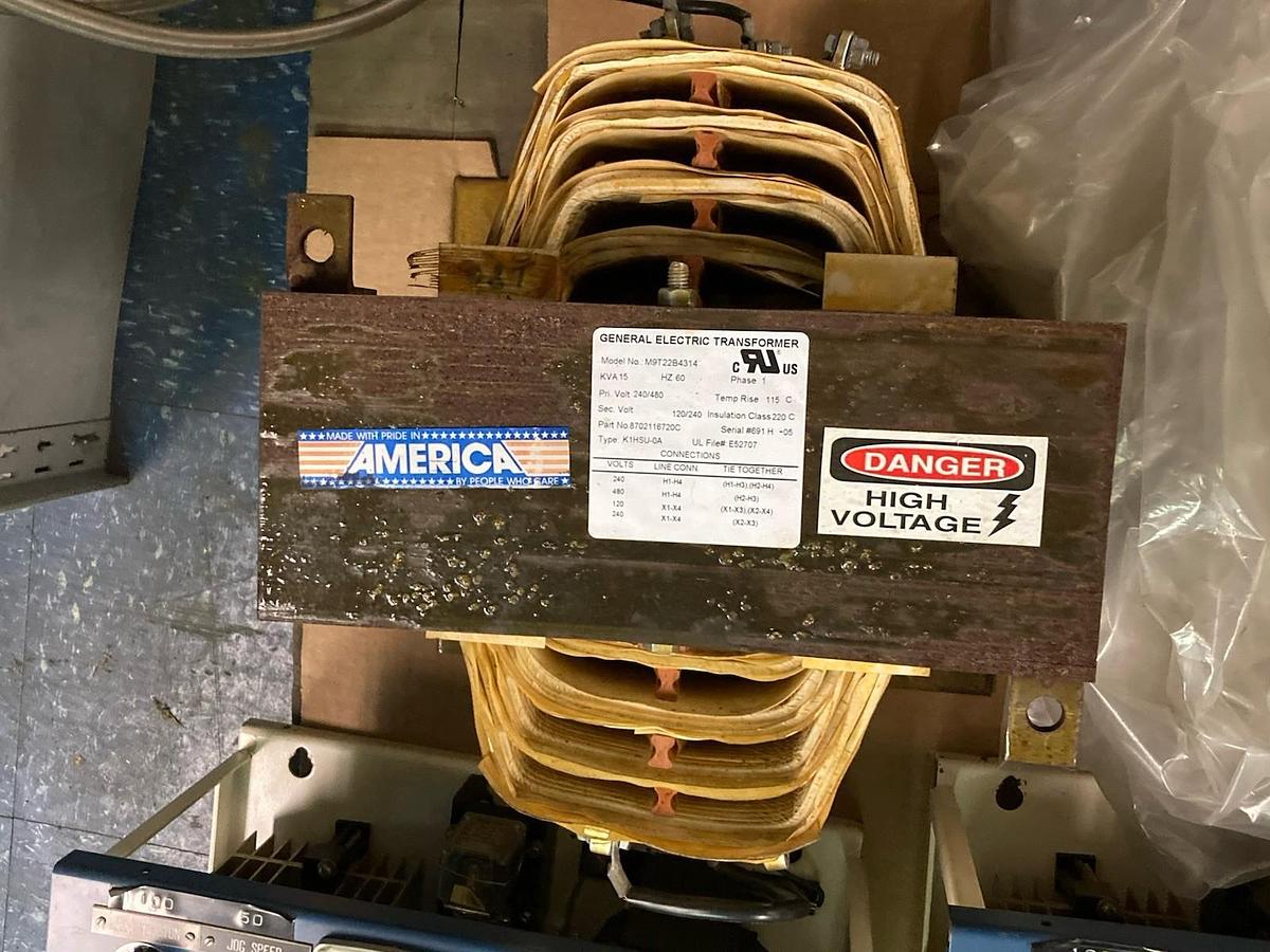 Used GE,M9T22B4314,1-Phase Open Transformer 15 KVA 240/480 to 120/240V