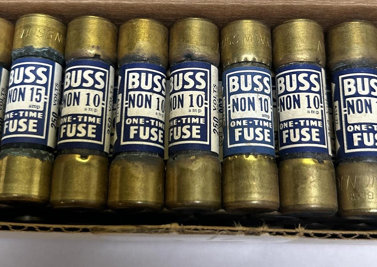 COOPER BUSSMANN,NON-10,ONE-TIME 10A 250V FUSE LOT OF 53 NOS