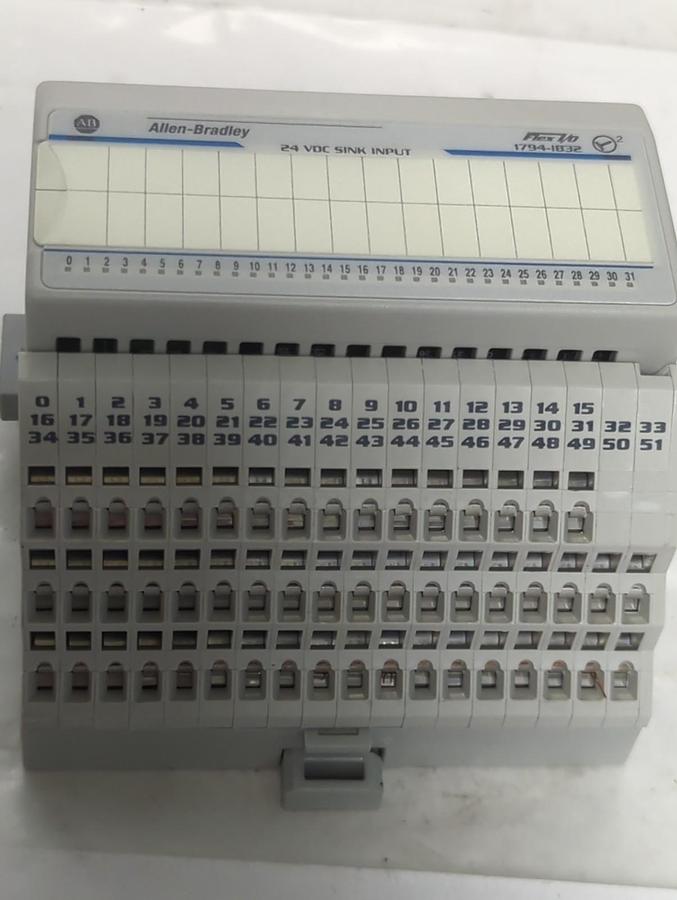 Used ALLEN BRADLEY,1794-IB32,FLEX I/O 24V SINK INPUT MODULE PRE-OWNED