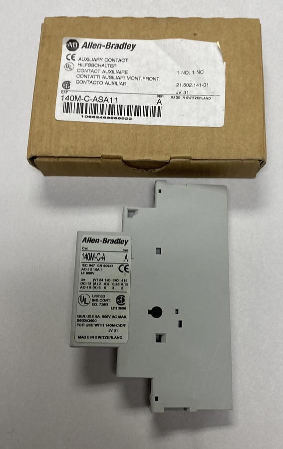 Used ALLEN BRADLEY,140M-C-ASA11,SER A AUXILIARY CONTACT NEW