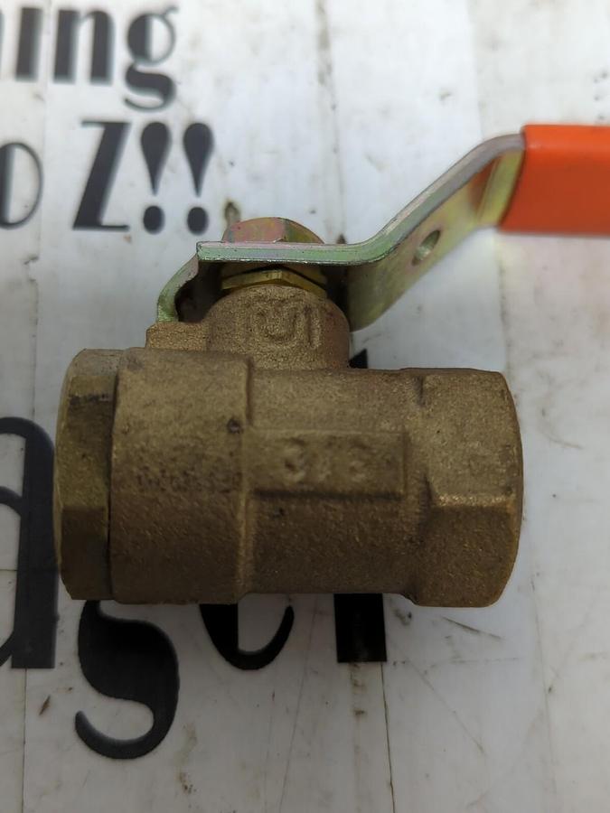 DYNAQUIP,600WOG,3/8 INCH BRASS BALL VALVE NOS