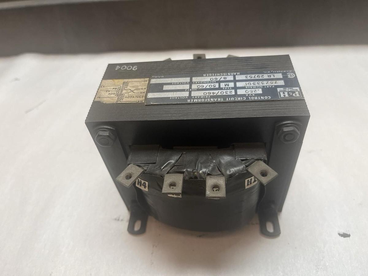 P&H,75Z333-D1,CONTROL TRANSFORMER 1PH 0.250KVA PRI 230/460V SEC 8/60V
