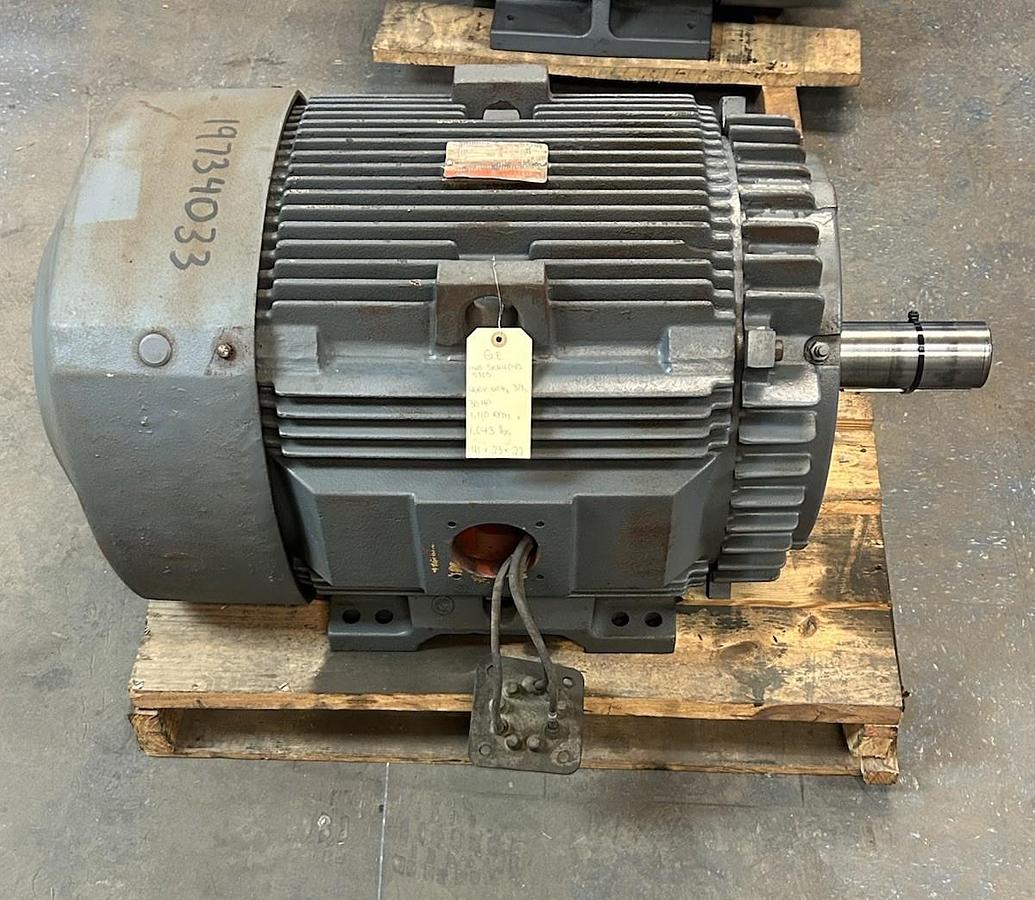Used GE,5KR404SS305,SEVERE DUTY MOTOR 30HP 1100RPM 460V 3PH 404T FRAME