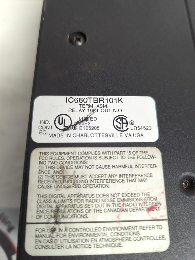 Used GE FANUC,IC660BBR101,RELAY OUTPUT MODULE 115/230VAC 50/60HZ PRE-OWNED