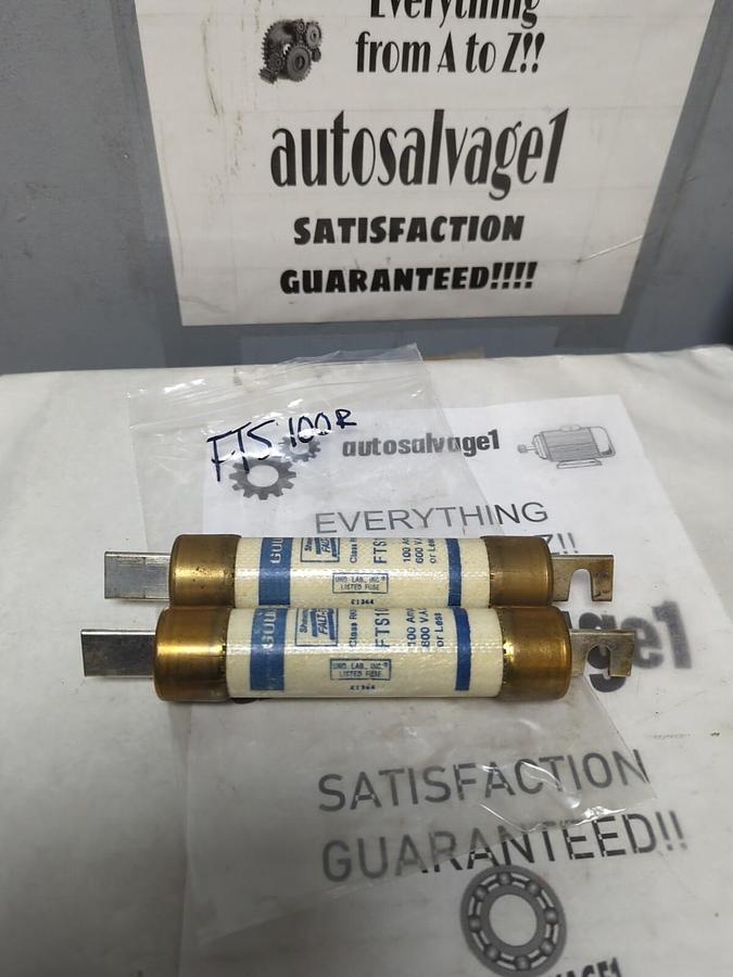 GOULD SHAWMUT,FTS100R,FALT-TRAP 100 AMP FUSES LOT OF 2 NOS
