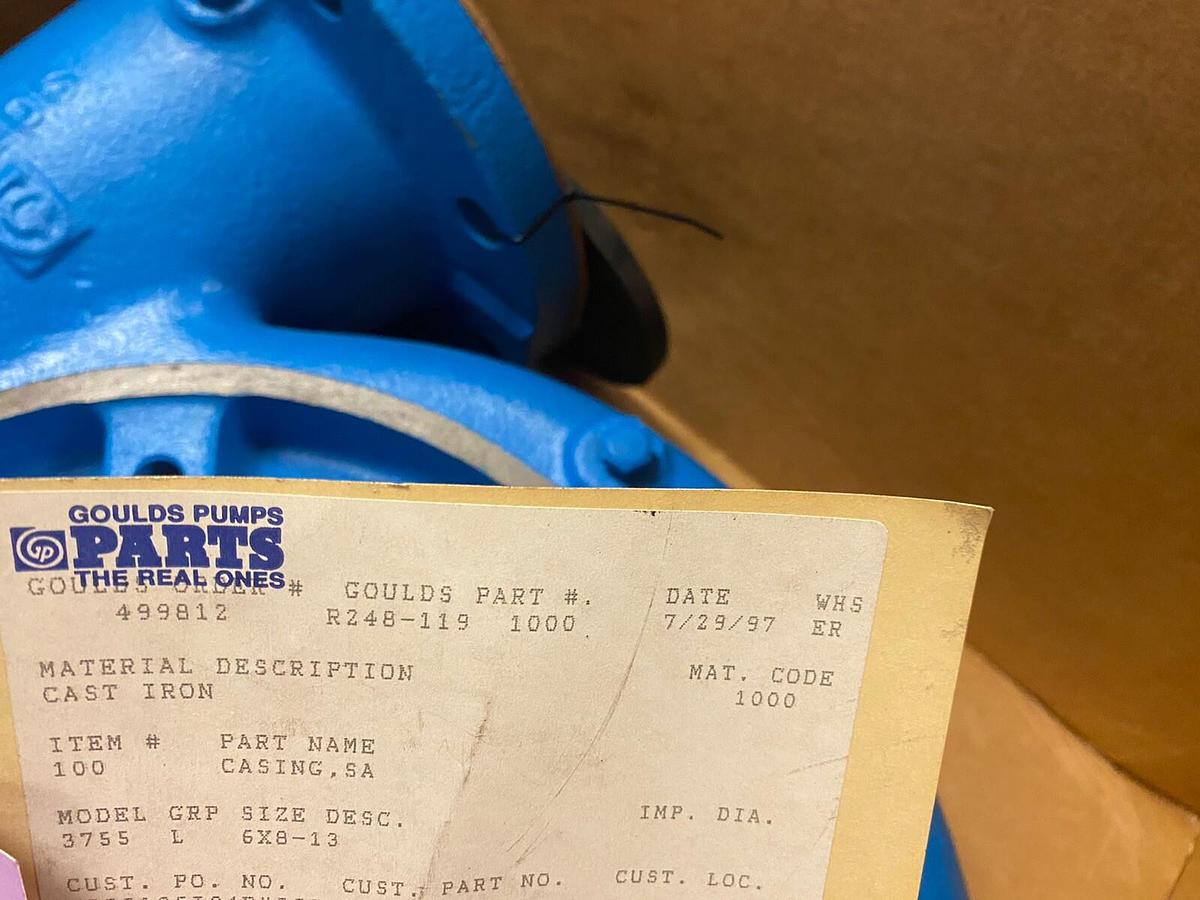 GOULDS,R248-119-1000 CENTRIFUGAL PUMP VOLUTE 3755 6X8-13