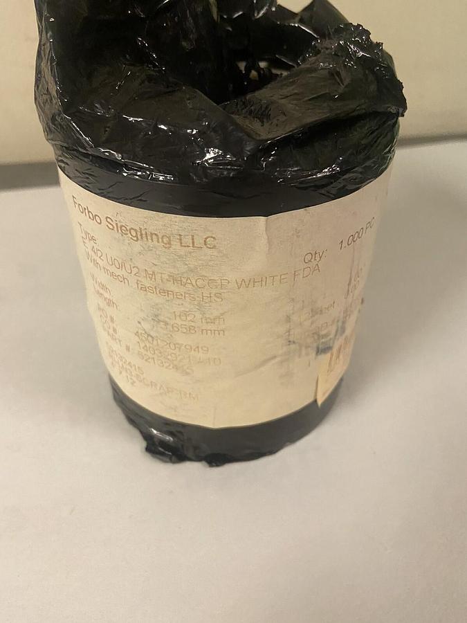 Used Forbo Siegling,E 4/2 U0/U2-MT-HACCP,White FDA Conveyor Belt W 102MM L 3658MM