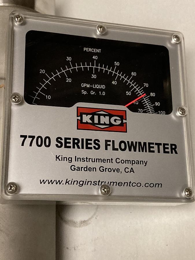 Used King Instrument,7711230728,7700 Series Flowmeter