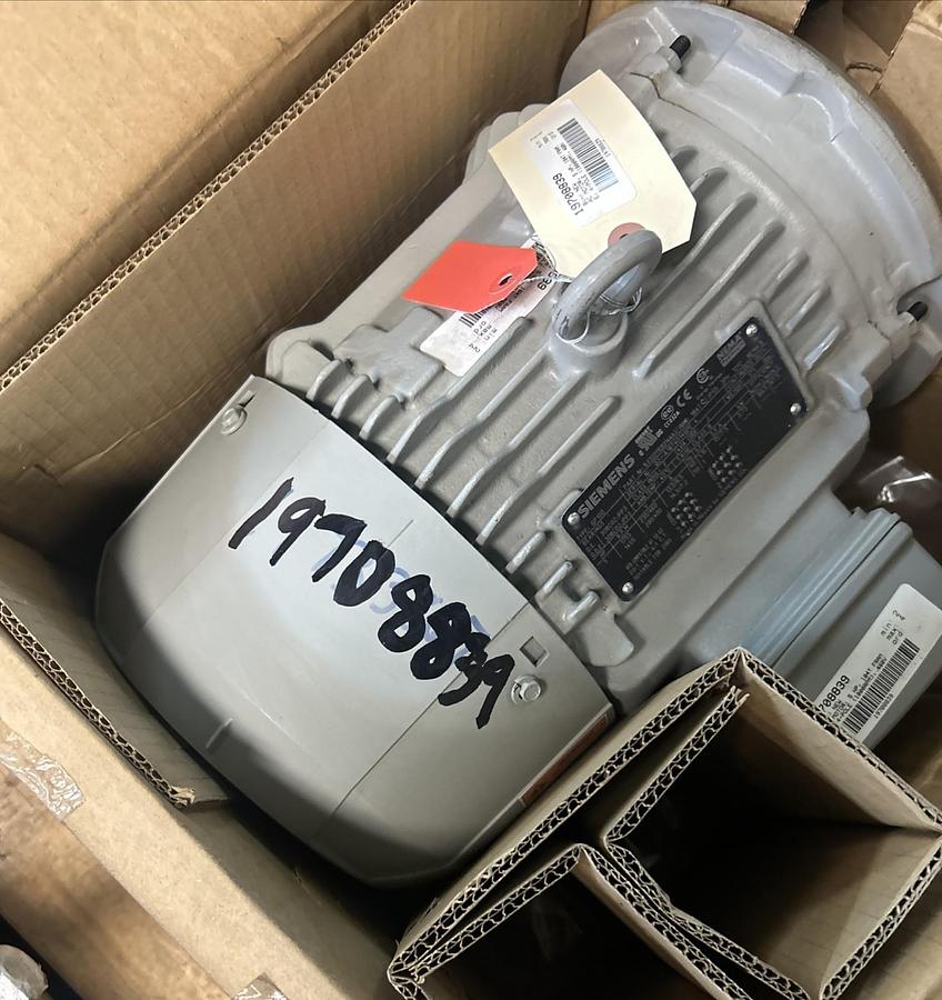 SIEMENS,1LE22211CB314AA3,MOTOR 5HP 1800RPM 230/460V 3PH 184TC FRAME NOS